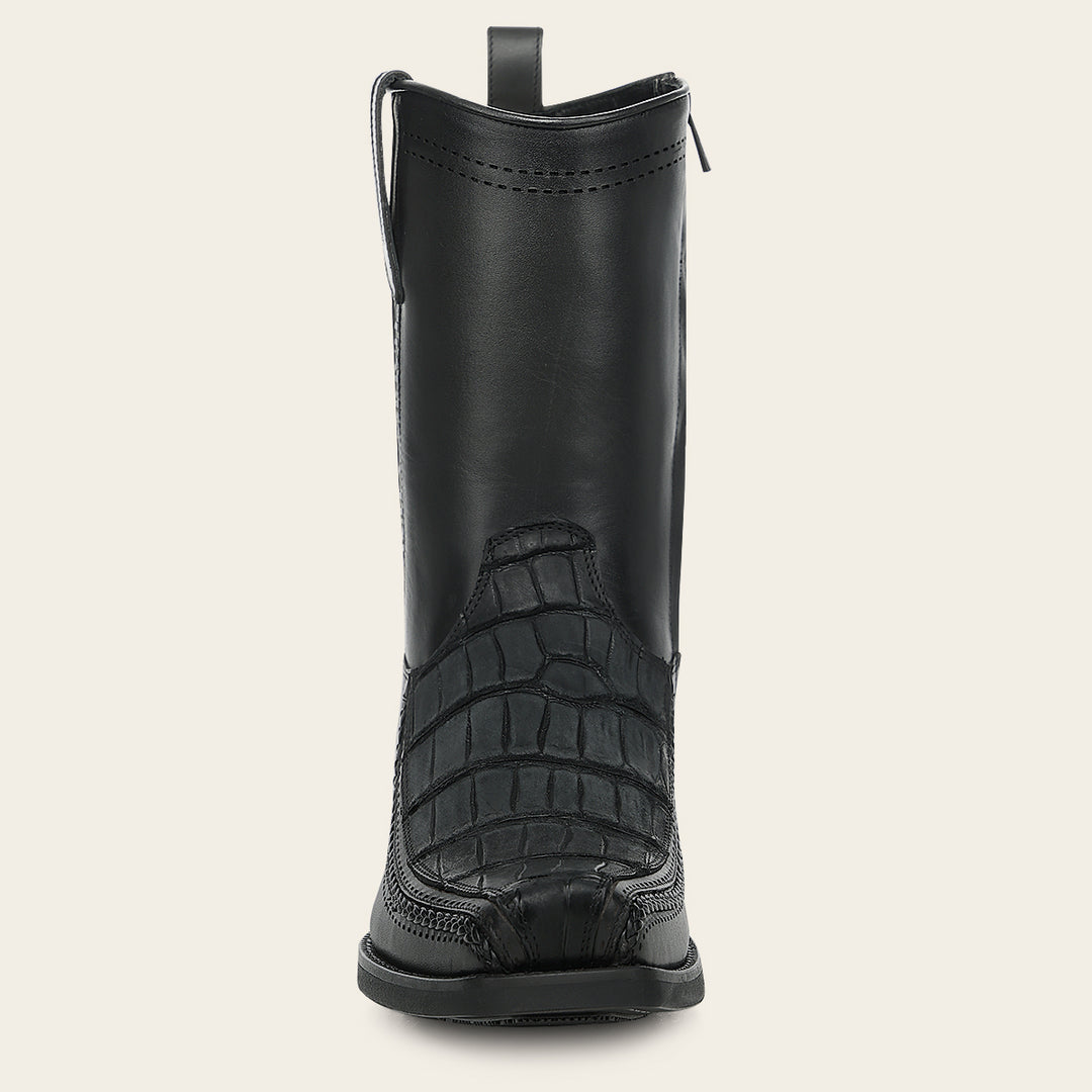 Bota urbana en piel genuina de alligator para caballero