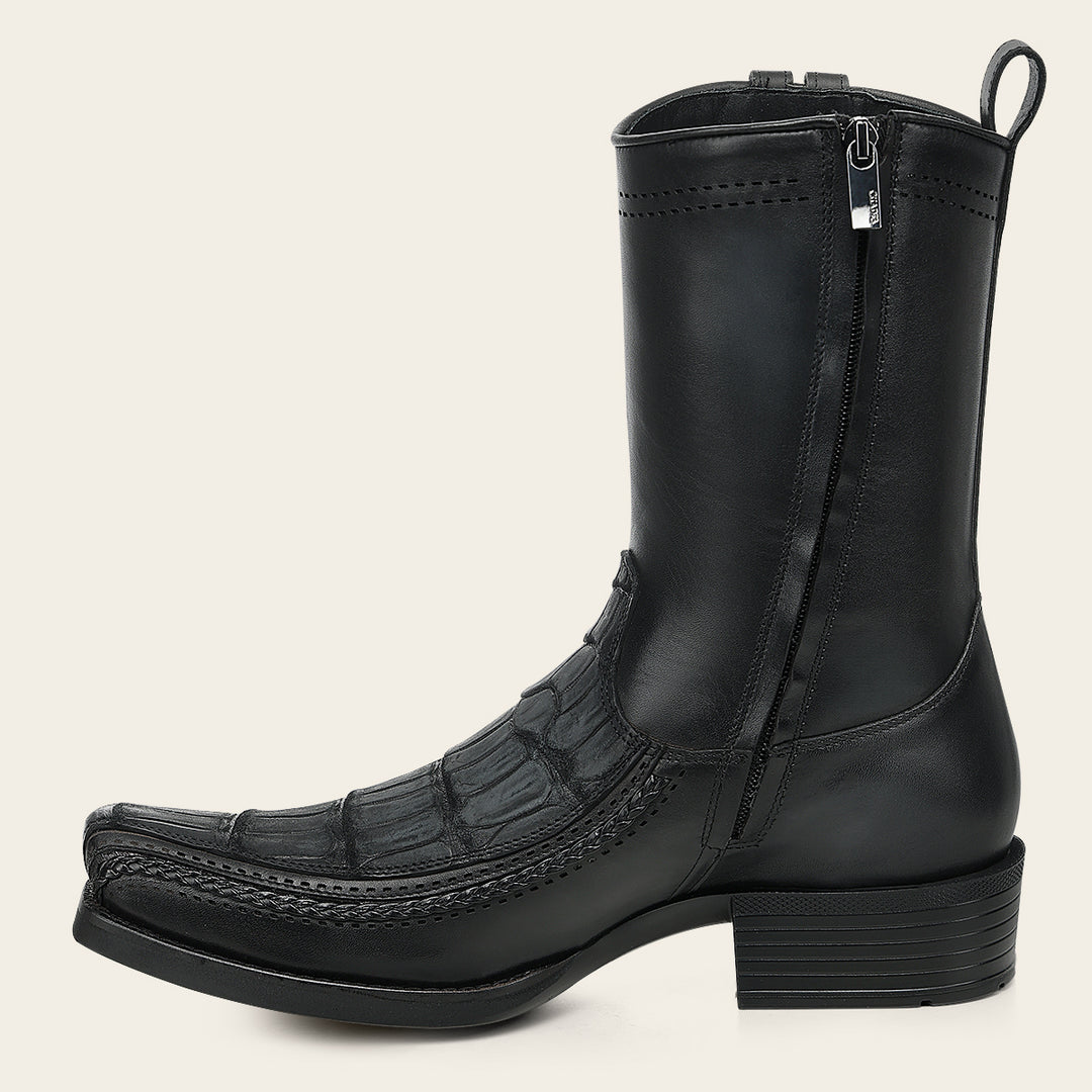 Bota urbana en piel genuina de alligator para caballero