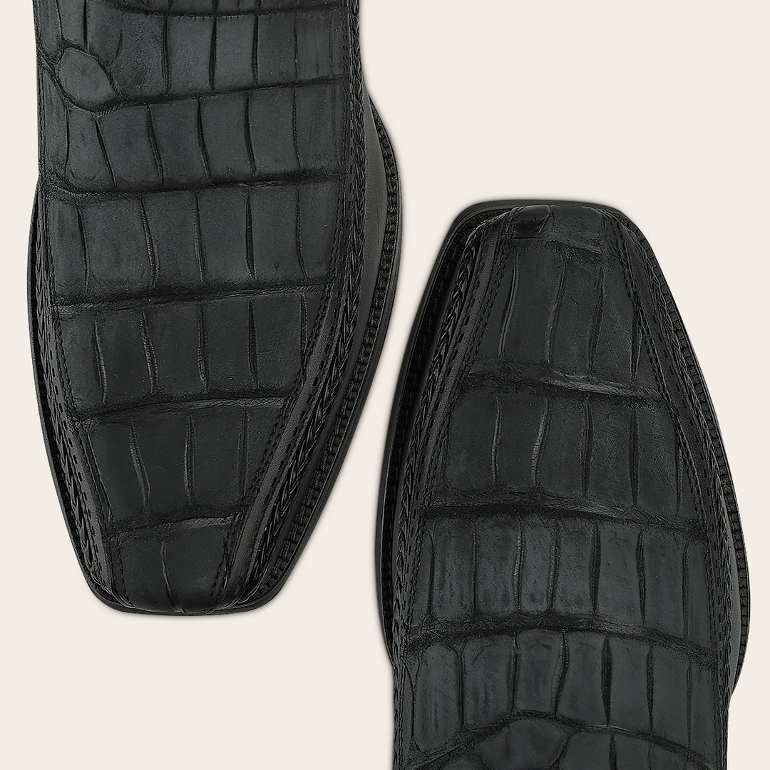 Bota urbana en piel genuina de alligator para caballero