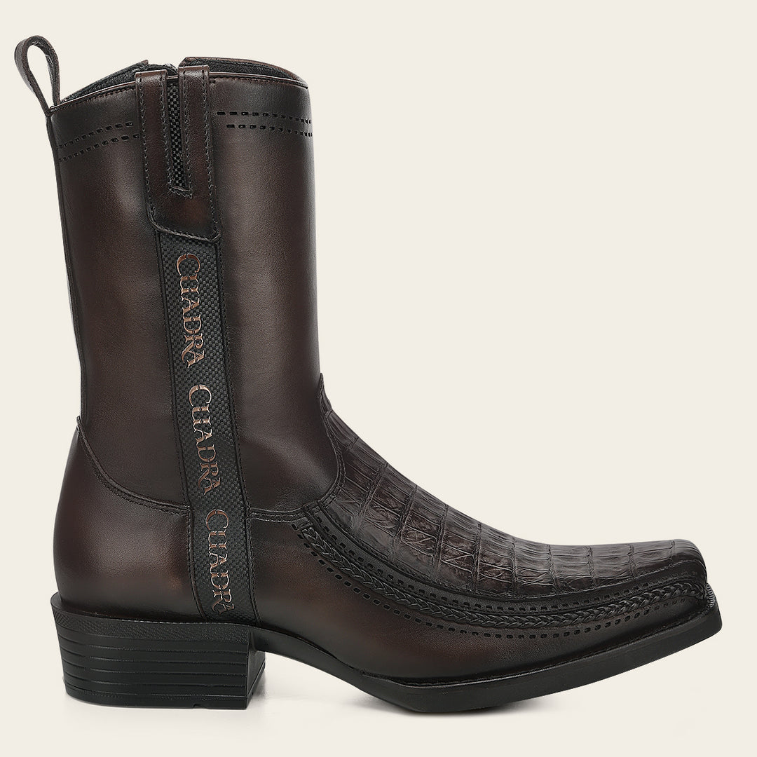 Bota urbana en piel genuina de fuscus para caballero