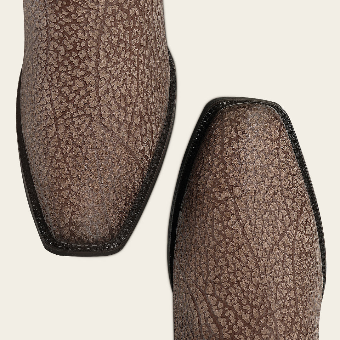 Bota urbana en piel genuina de bisonte para caballero