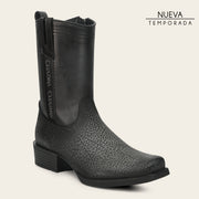 Bota urbana en piel genuina de bisonte para caballero