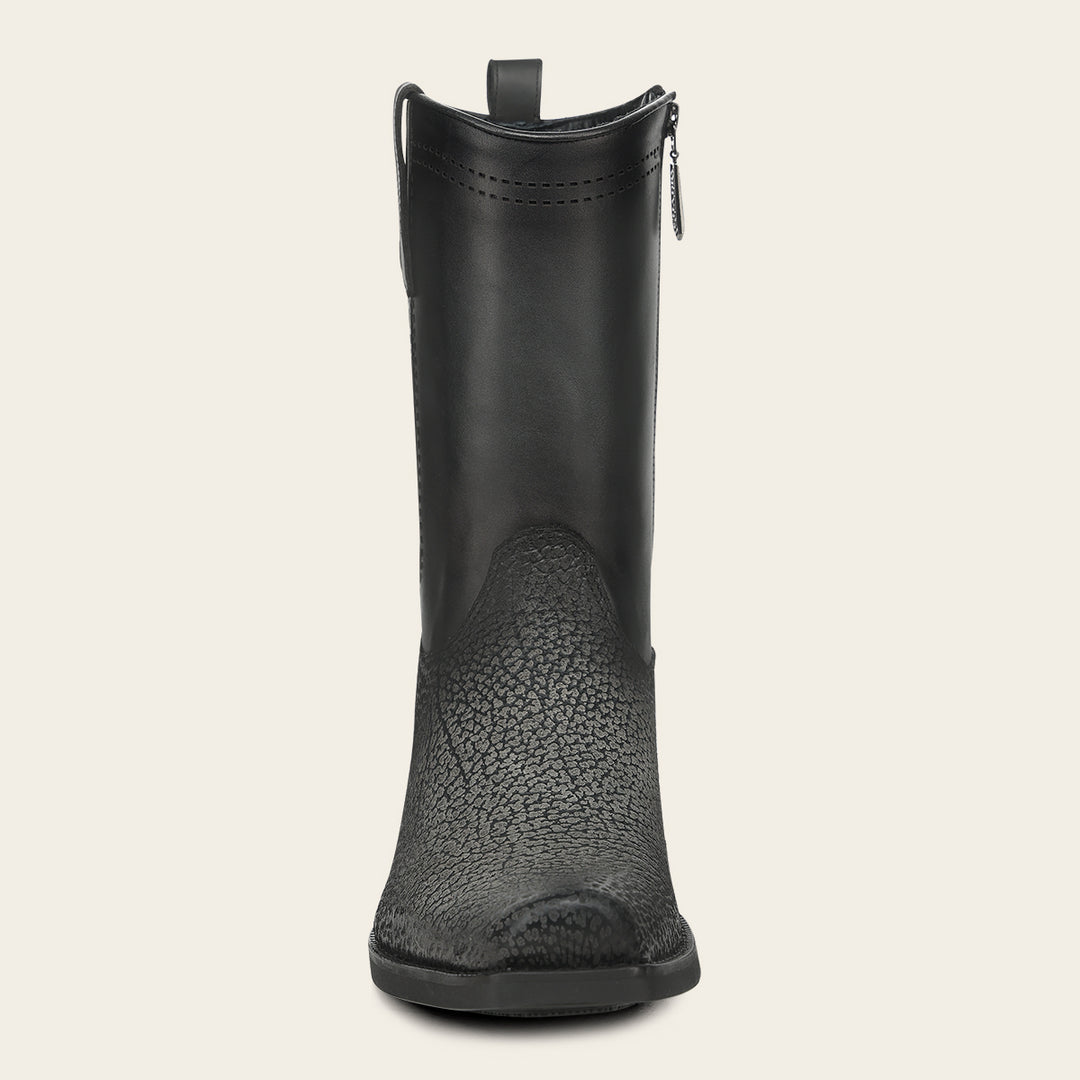 Bota urbana en piel genuina de bisonte para caballero