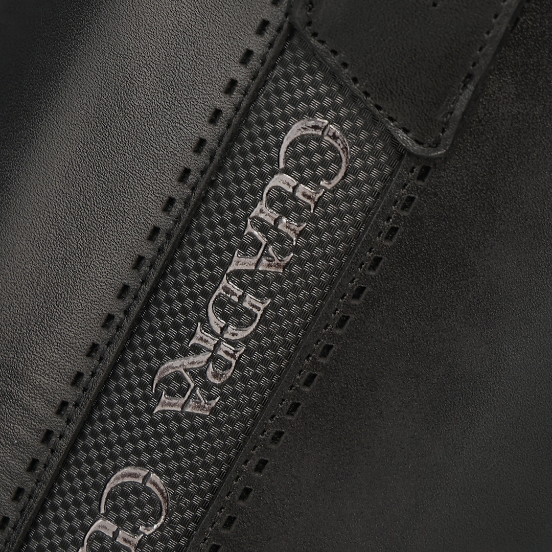 Bota urbana en piel genuina de bisonte para caballero