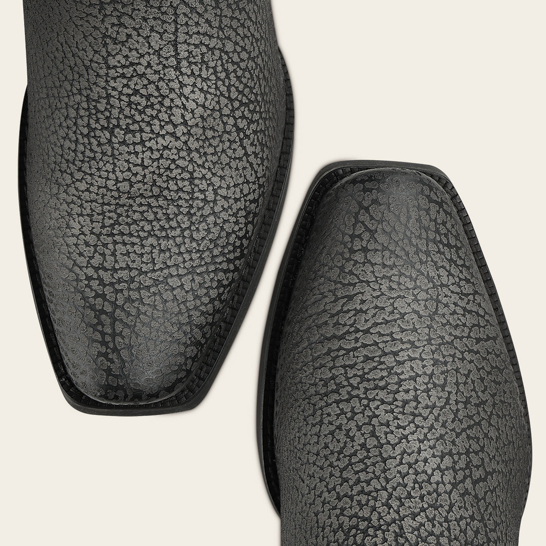 Bota urbana en piel genuina de bisonte para caballero