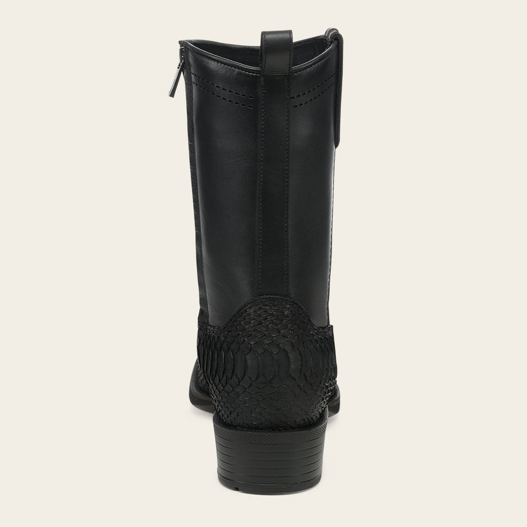 Bota urbana en piel genuina de pitón para caballero