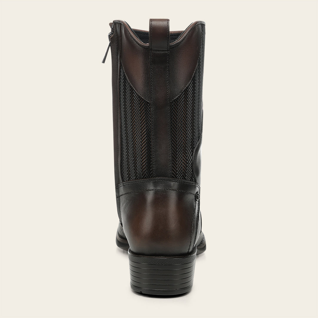 Bota urbana en piel genuina de bisonte para caballero