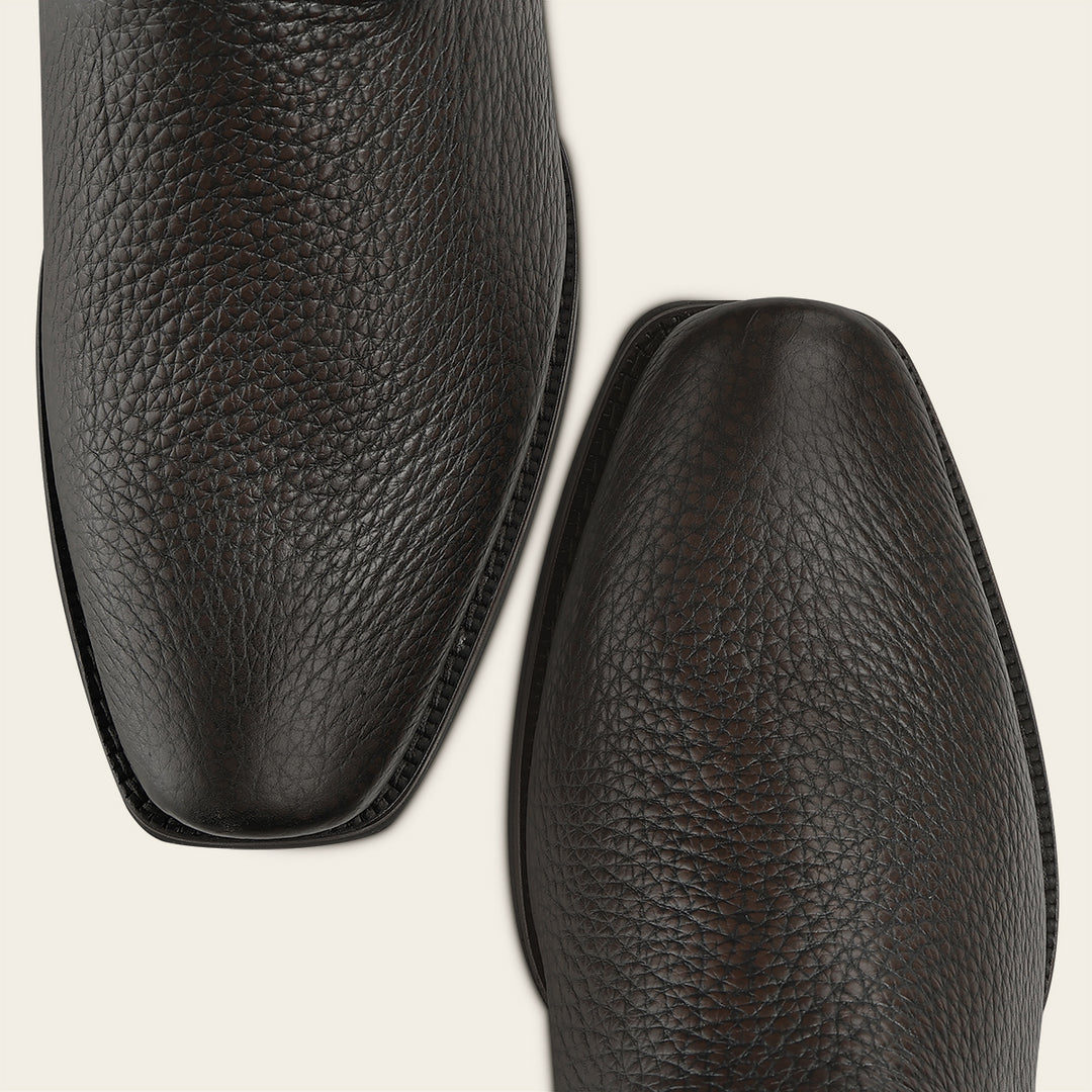Bota urbana en piel genuina de bisonte para caballero