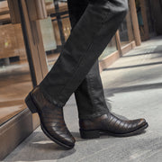 Bota urbana en piel genuina de bovino para caballero