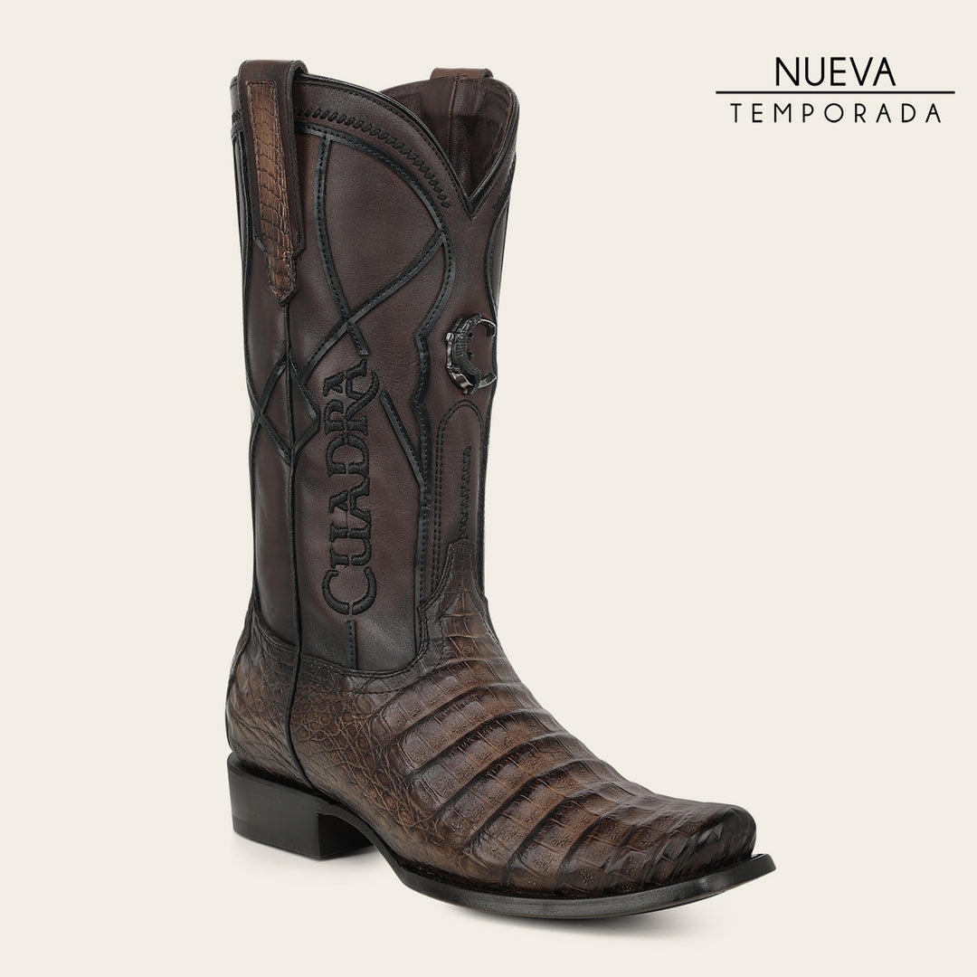 Bota vaquera en piel genuina de fuscus para caballero