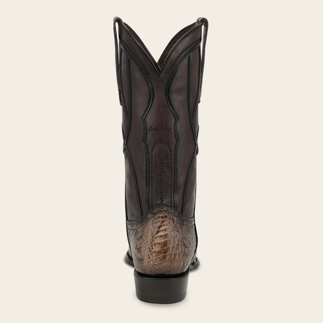 Bota vaquera en piel genuina de fuscus para caballero
