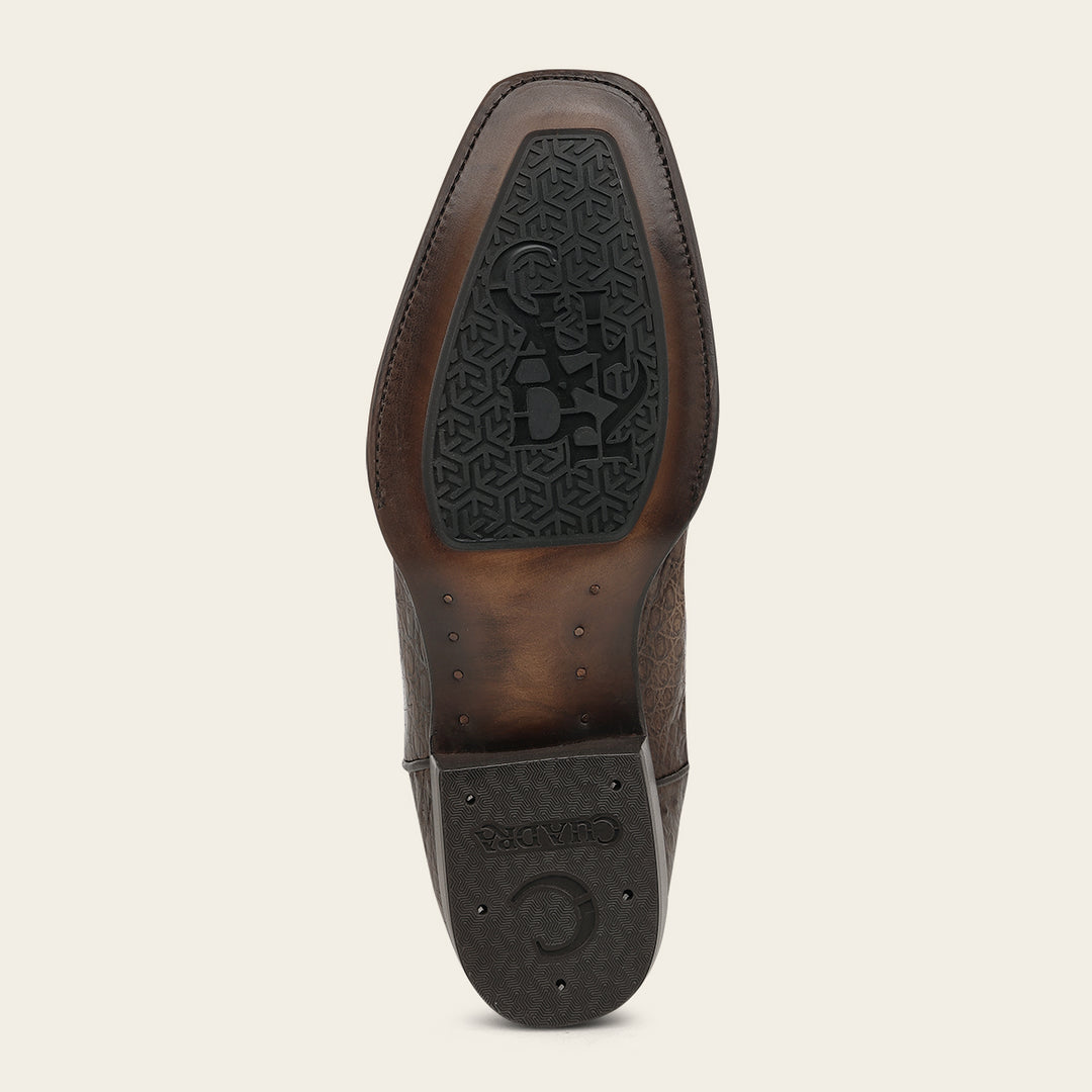 Bota vaquera en piel genuina de fuscus para caballero
