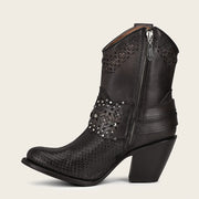 Botín en piel genuina de pitón Botas y Botines 