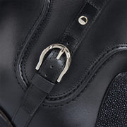 Botín de vestir en piel genuina de mantarraya para dama Botas y Botines 