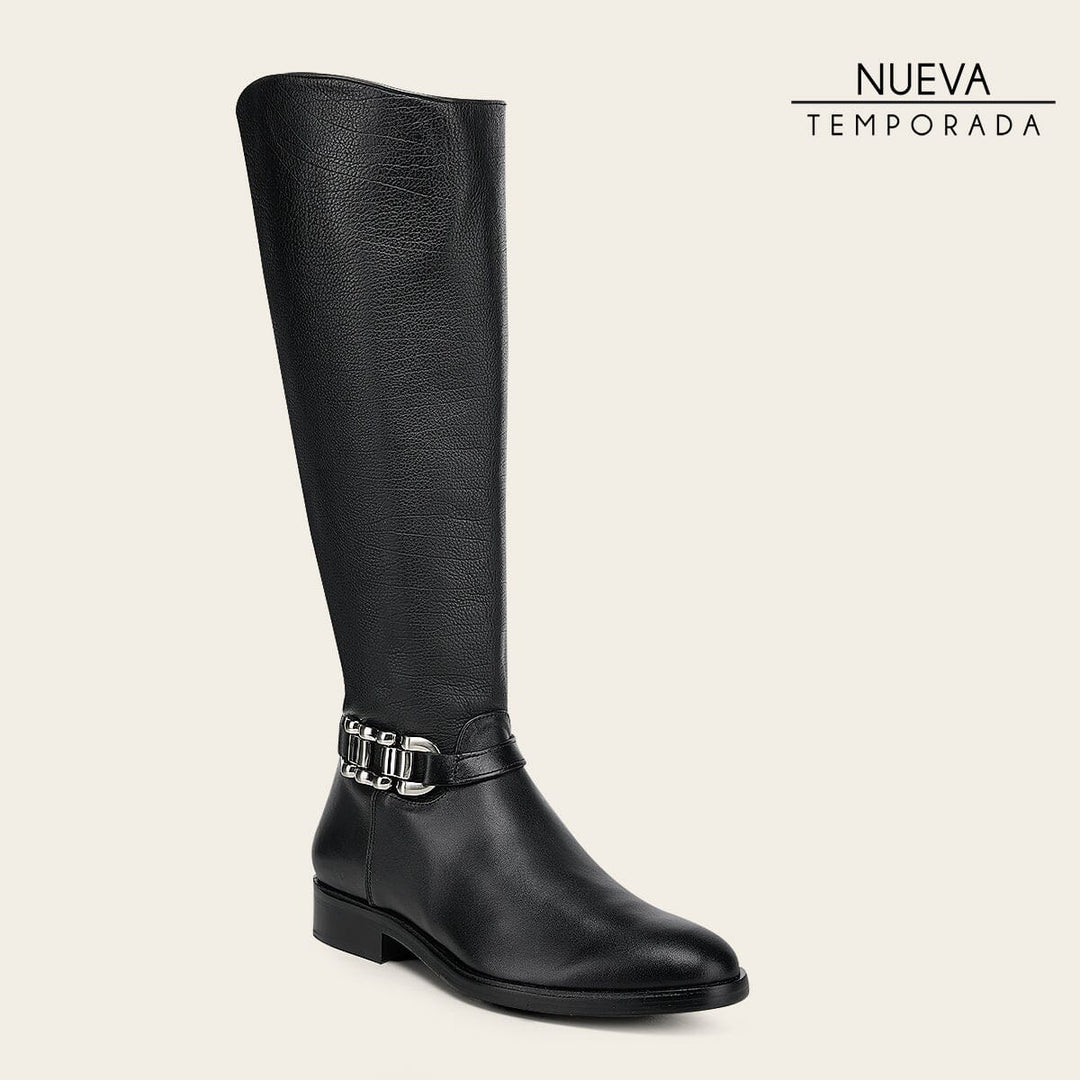 Bota estilo ecuestre en piel genuina para dama Botas y Botines 