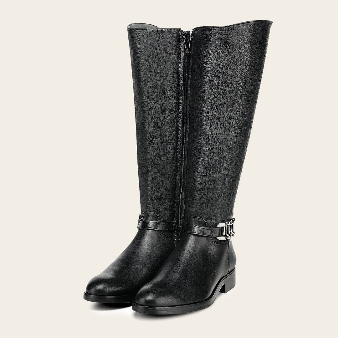 Bota estilo ecuestre en piel genuina para dama Botas y Botines 