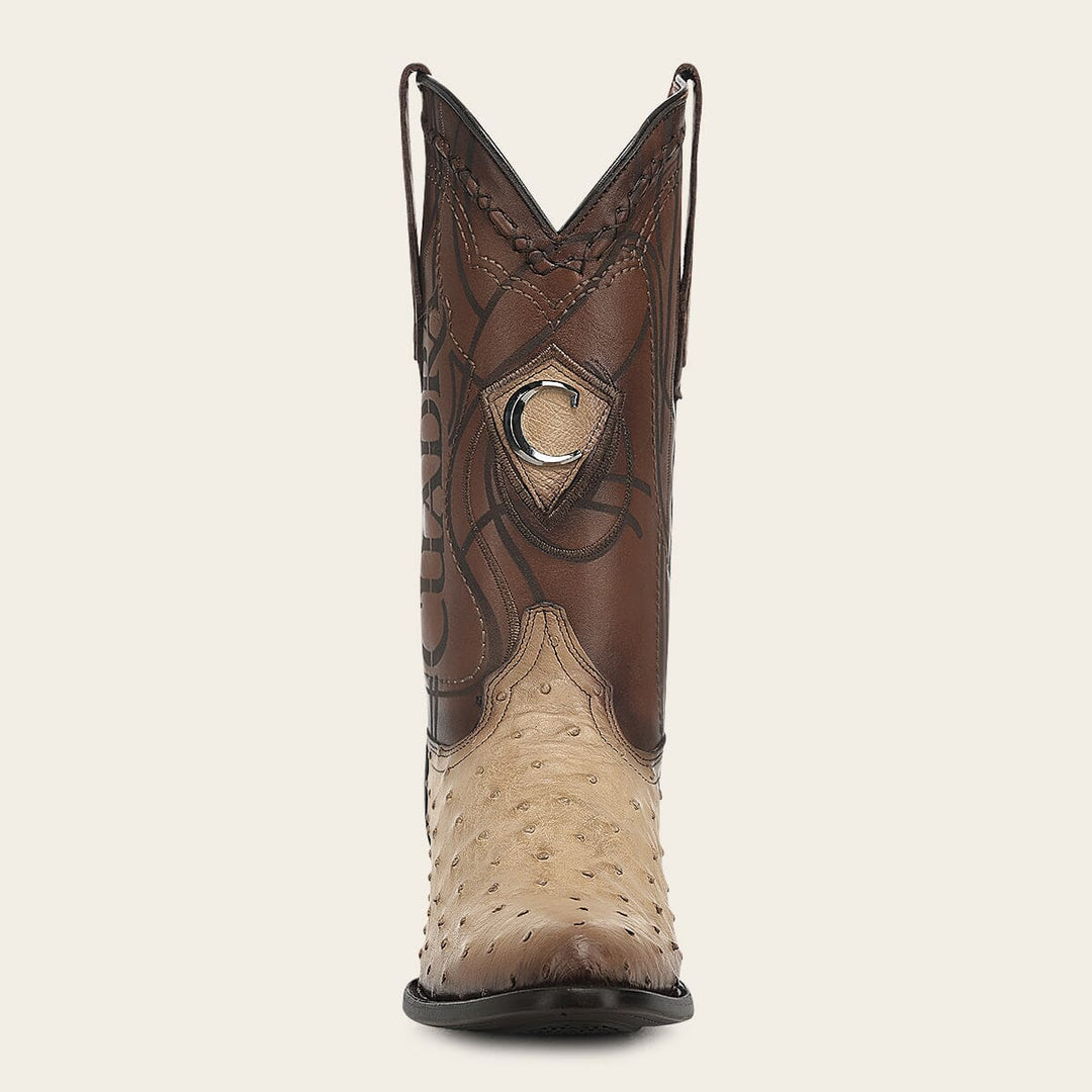 Bota tradicional Orígenes en piel genuina de avestruz para caballero Botas y Botines 