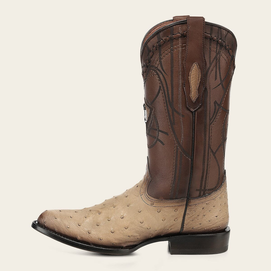 Bota tradicional Orígenes en piel genuina de avestruz para caballero Botas y Botines 