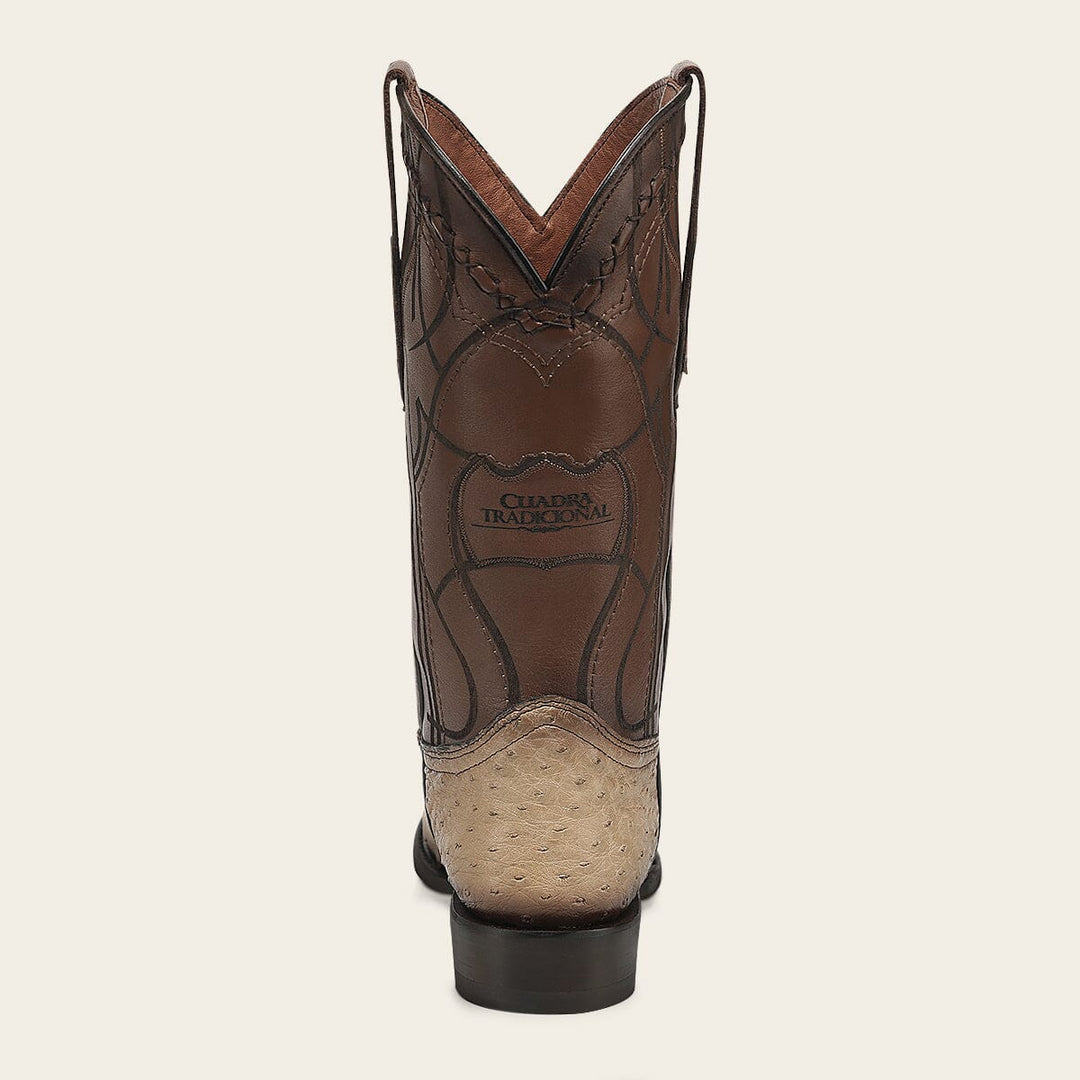 Bota tradicional Orígenes en piel genuina de avestruz para caballero Botas y Botines 