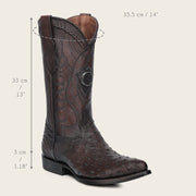 Bota tradicional Orígenes en piel genuina de avestruz para caballero Botas y Botines 