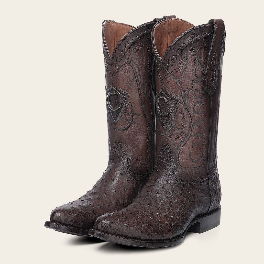 Bota tradicional Orígenes en piel genuina de avestruz para caballero Botas y Botines 