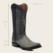 Bota tradicional Orígenes en piel genuina de avestruz para caballero Botas y Botines 