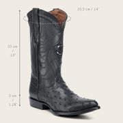 Bota tradicional Orígenes en piel genuina de avestruz para caballero Botas y Botines 