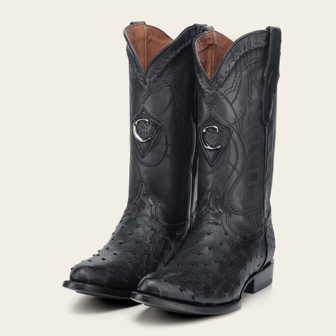 Bota tradicional Orígenes en piel genuina de avestruz para caballero Botas y Botines 