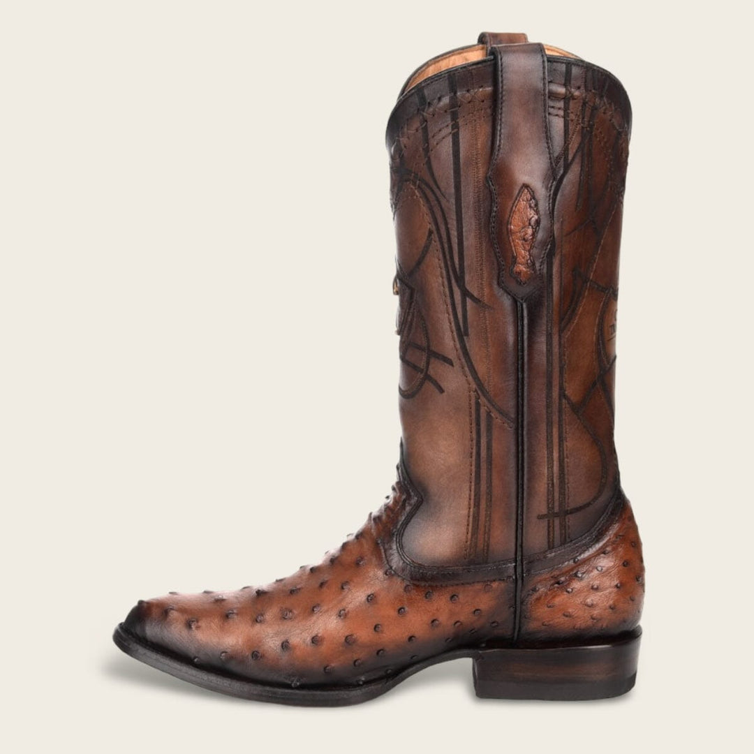 Bota tradicional Orígenes en piel genuina de avestruz para caballero Botas y Botines 