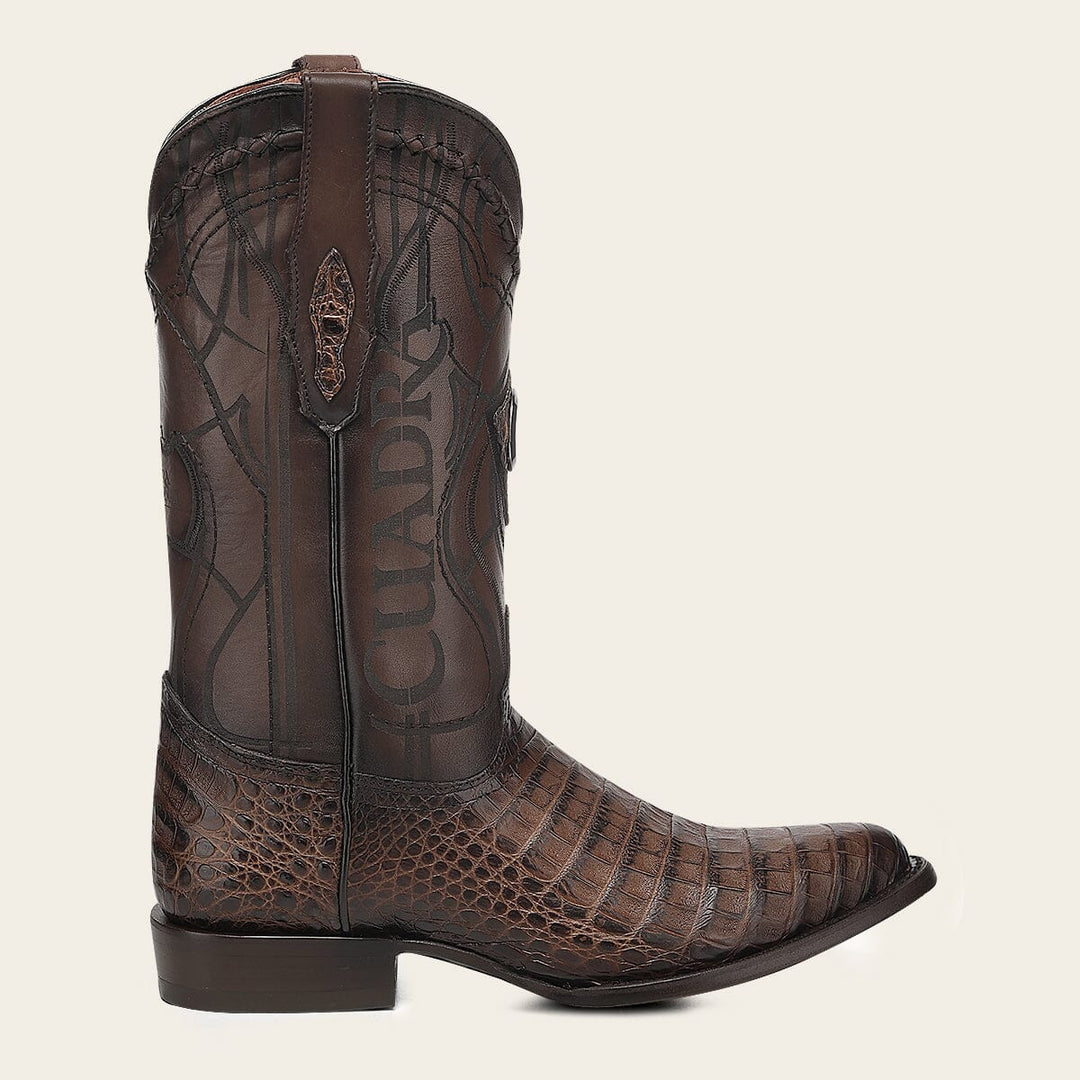 Bota vaquera en piel genuina de fuscus para caballero Ofertas 