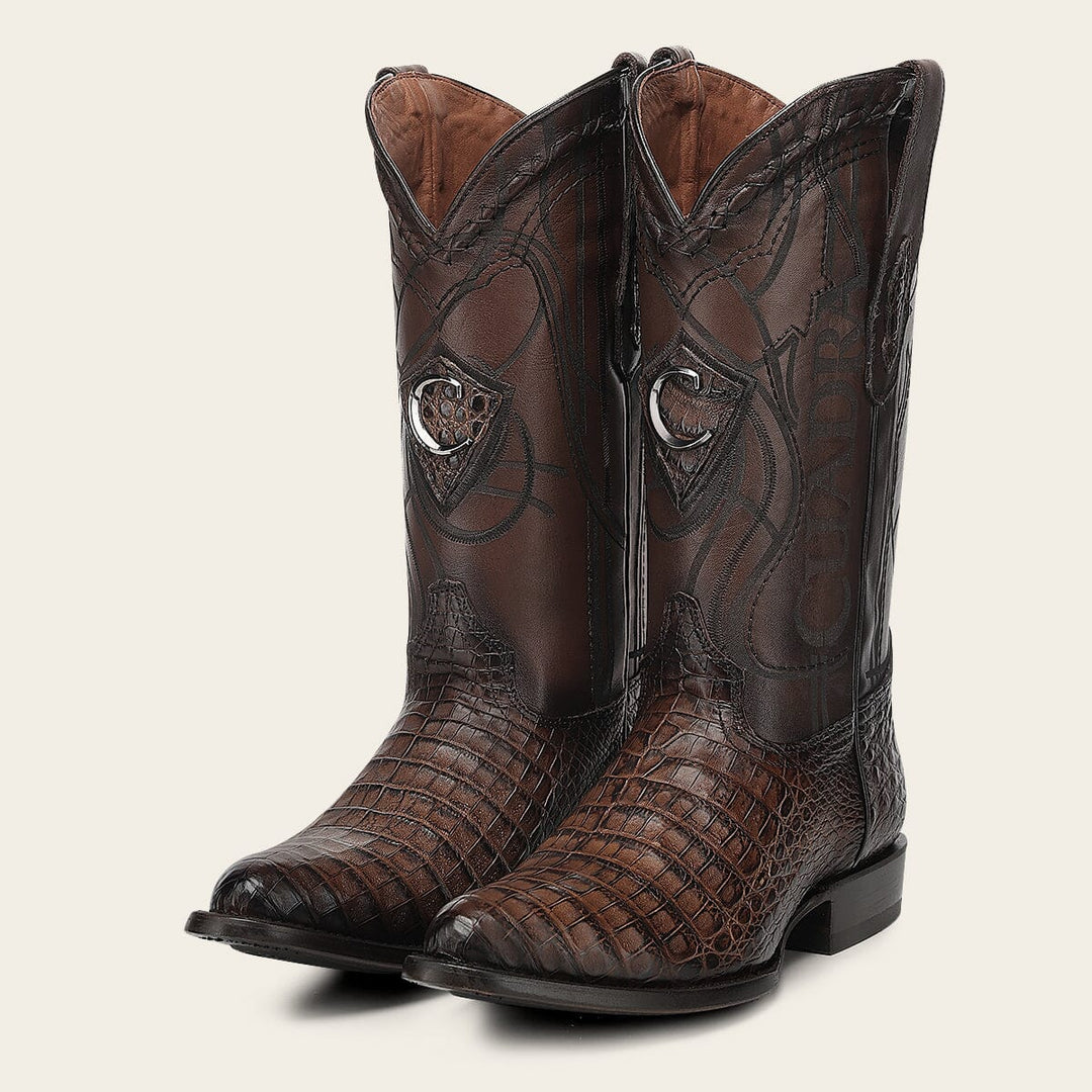 Bota vaquera en piel genuina de fuscus para caballero Ofertas 