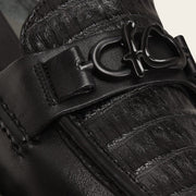 Loafers para caballero en piel de caimán Zapatos 