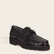 Loafers para caballero en piel de caimán Zapatos 