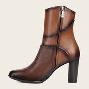 Botín de vestir en piel genuina de venado para dama Botas y Botines 