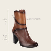 Botín de vestir en piel genuina de venado para dama Botas y Botines 