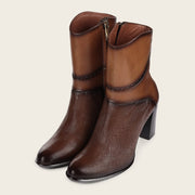 Botín de vestir en piel genuina de venado para dama Botas y Botines 