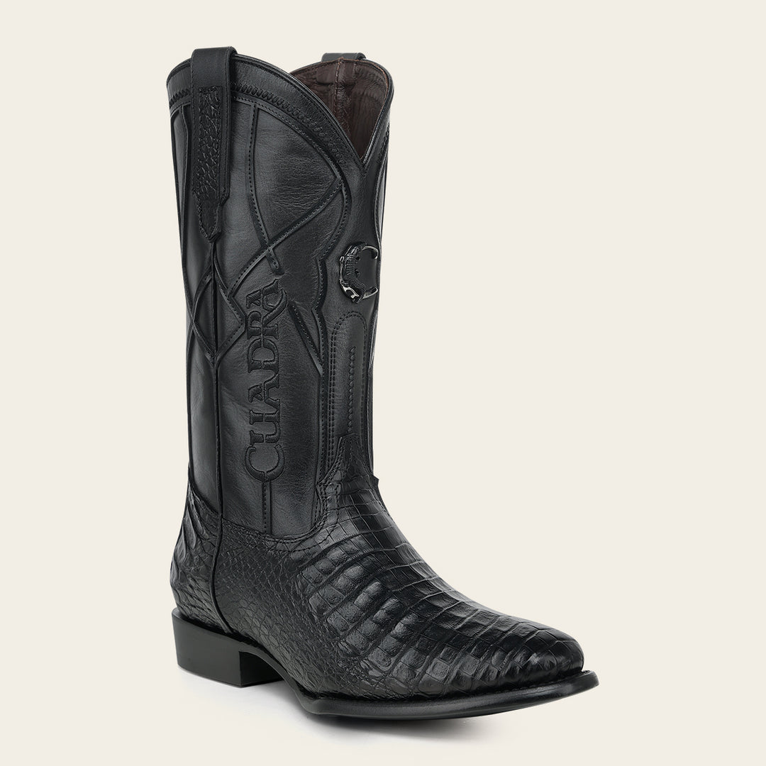 Bota tradicional en piel genuina de fuscus para caballero