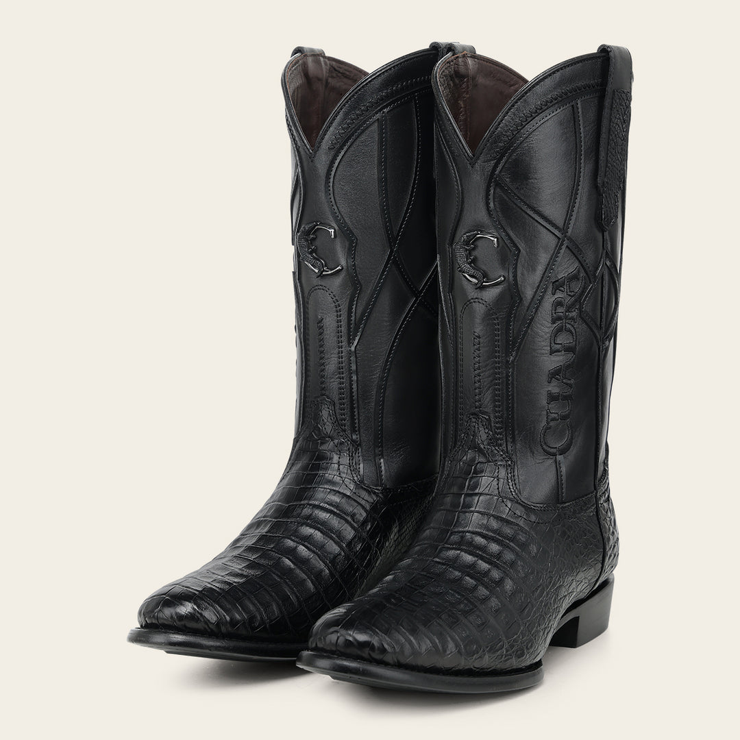 Bota tradicional en piel genuina de fuscus para caballero