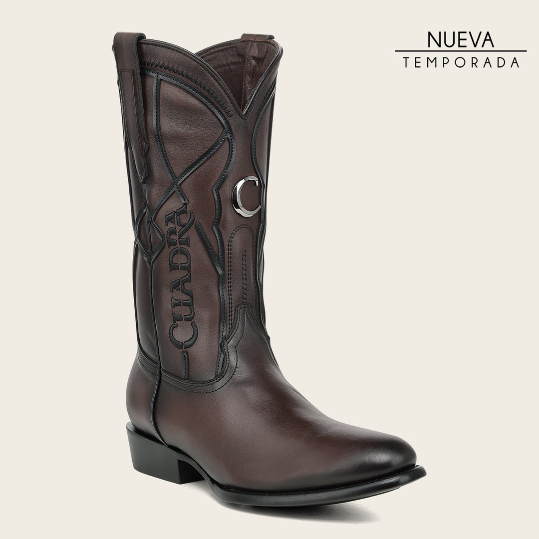Bota tradicional en piel genuina de bovino para caballero