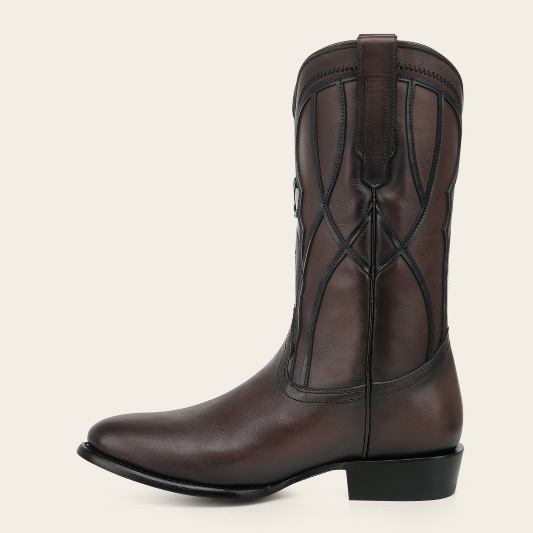 Bota tradicional en piel genuina de bovino para caballero