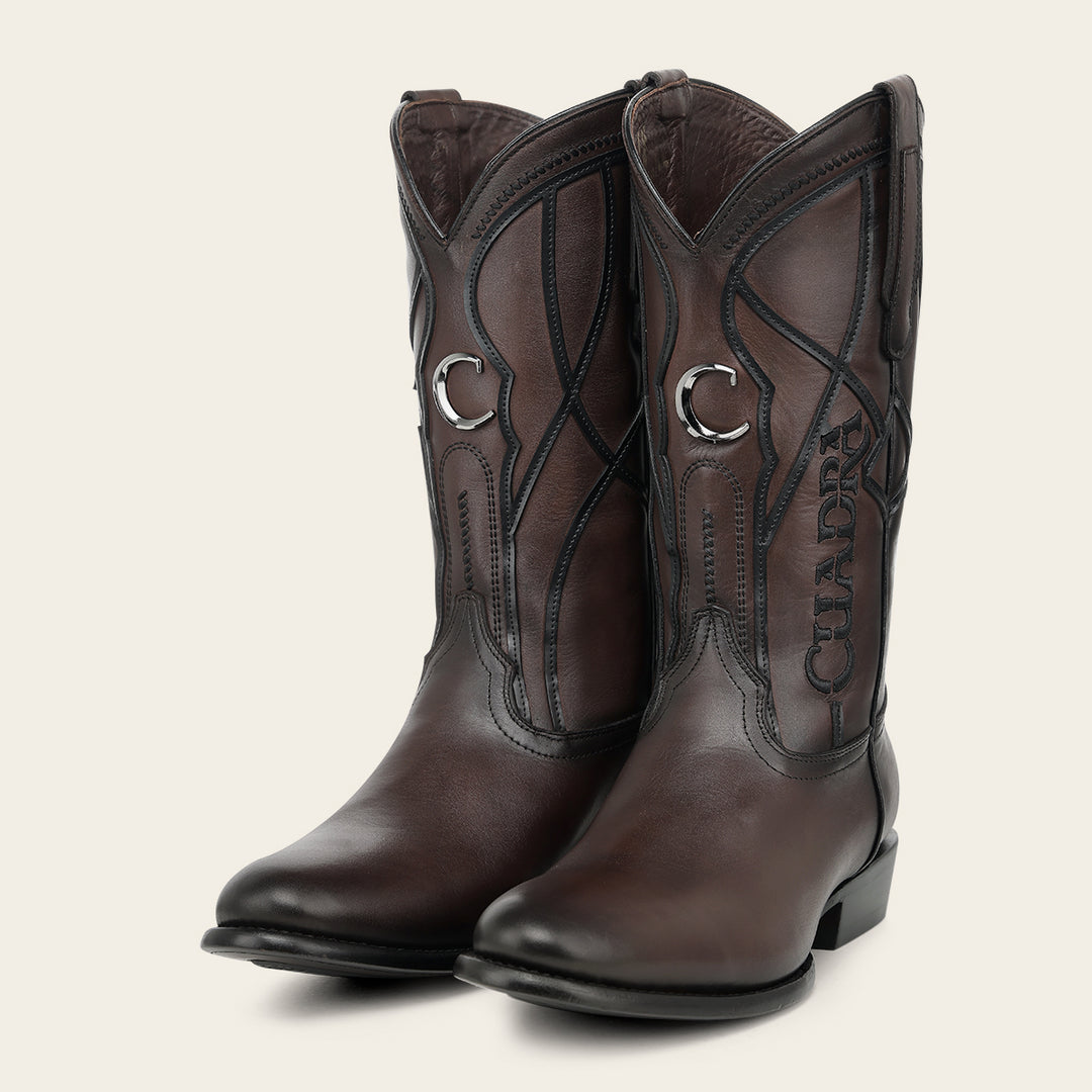 Bota tradicional en piel genuina de bovino para caballero