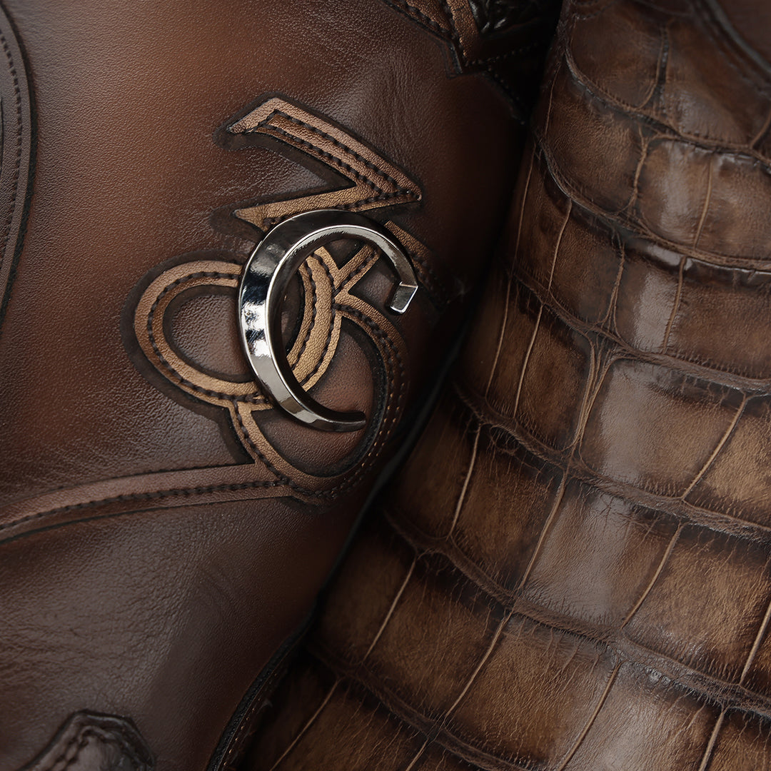 Bota tradicional "Edición limitada 35 aniversario" en piel genuina de alligator para caballero