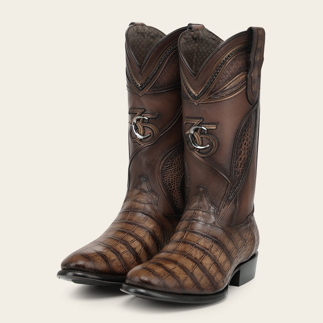 Bota tradicional "Edición limitada 35 aniversario" en piel genuina de alligator para caballero