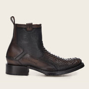 Botín urbano en piel genuina de pitón Botas y Botines 