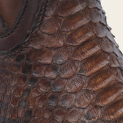 Bota urbana en piel genuina de pitón para caballero Botas y Botines 