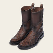 Bota urbana en piel genuina de pitón para caballero Botas y Botines 