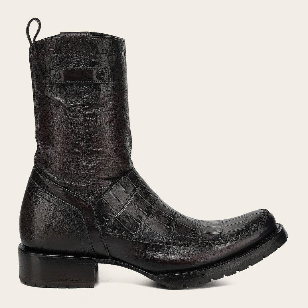 Bota urbana en piel genuina de alligator para caballero Botas y Botines 
