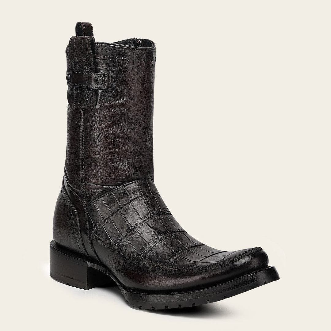 Bota urbana en piel genuina de alligator para caballero Botas y Botines 