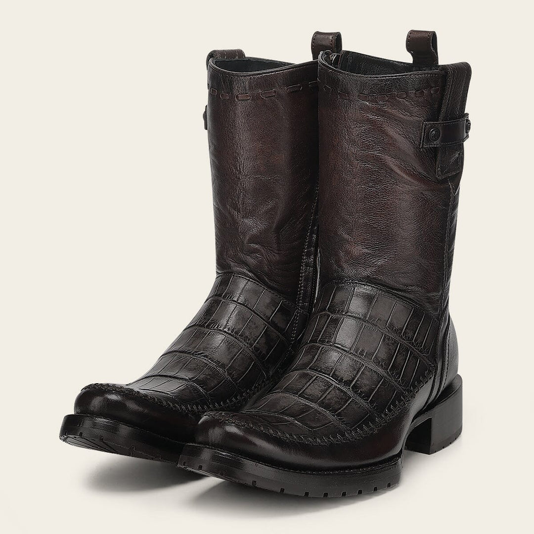 Bota urbana en piel genuina de alligator para caballero Botas y Botines 