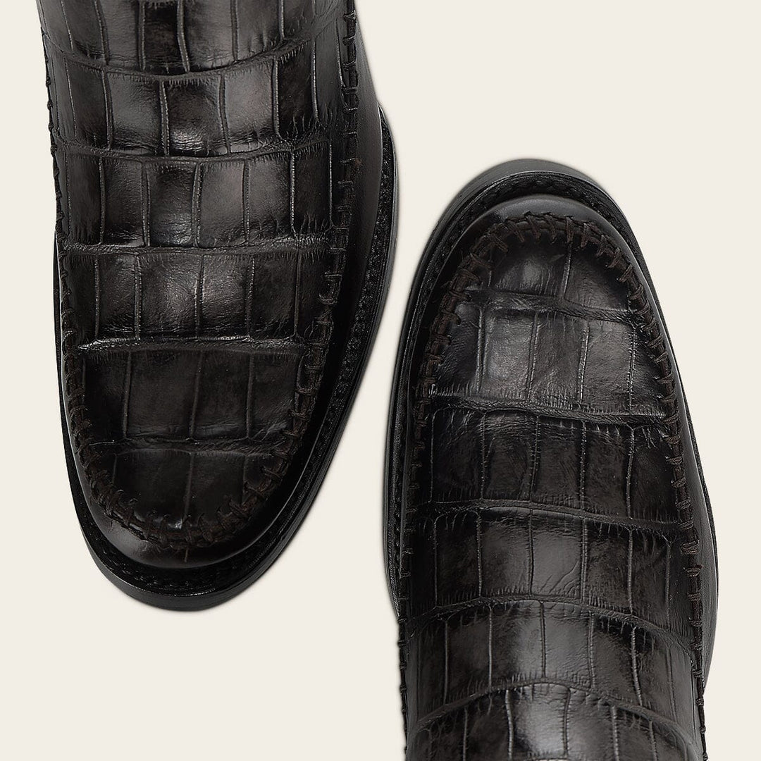 Bota urbana en piel genuina de alligator para caballero Botas y Botines 